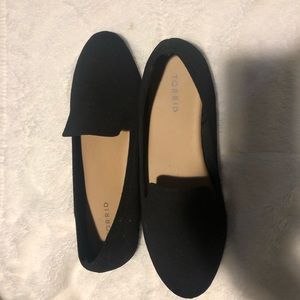 Black stretch knit loafer woman's 11WW